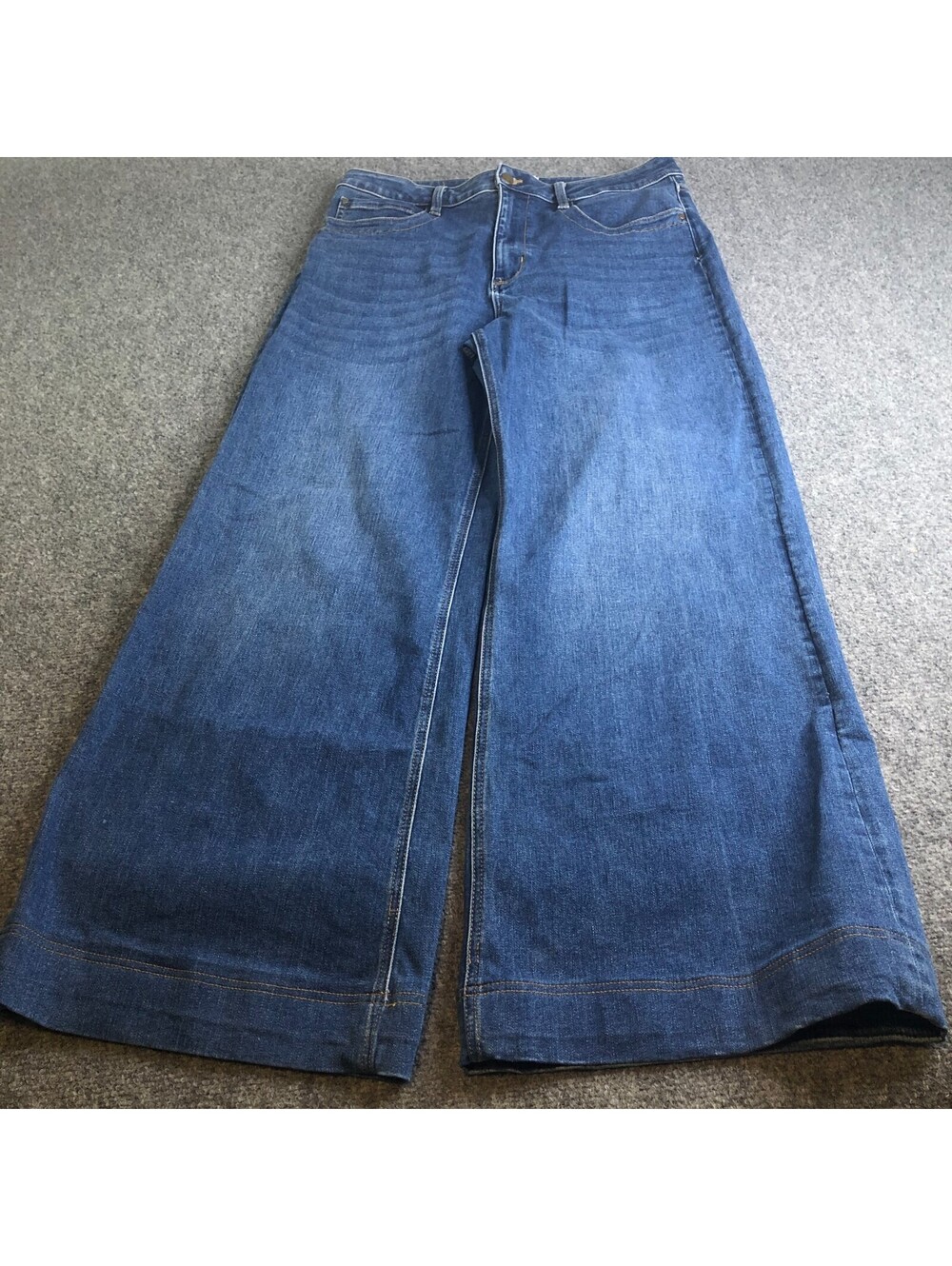Driftwood Martha Flare Jeans Womens 32 32x32 High Rise Wide Leg Boho High Waist